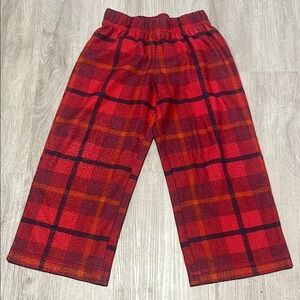 4/$20  Joe Fresh Cozy Red Plaid Kids Pajama Pants 4-5